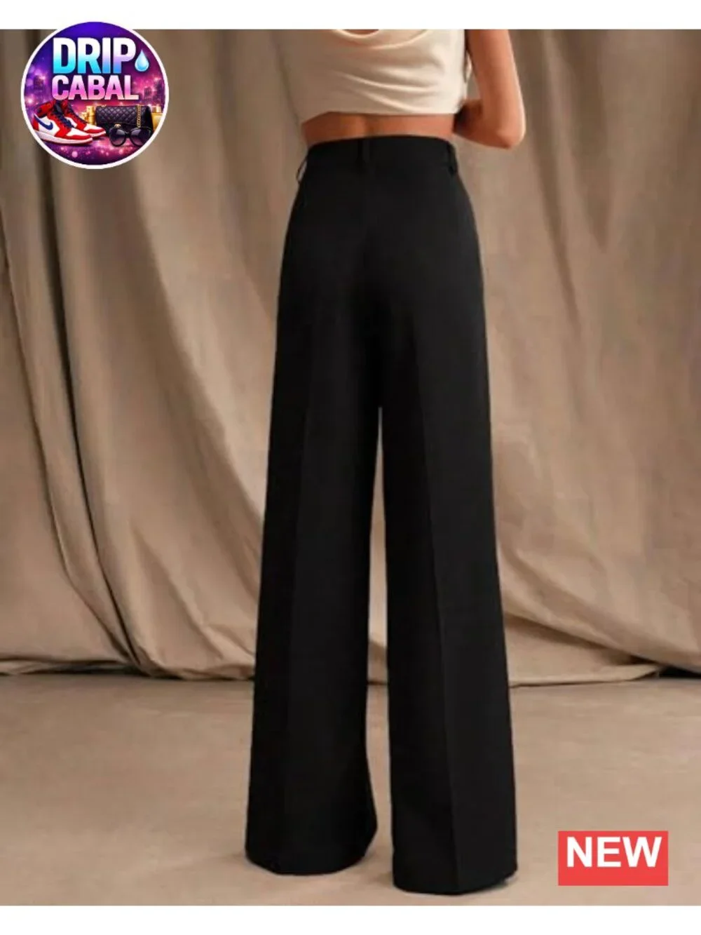 High Waist Wide Leg Palazzo Pants with Pockets Business Casual Trousers